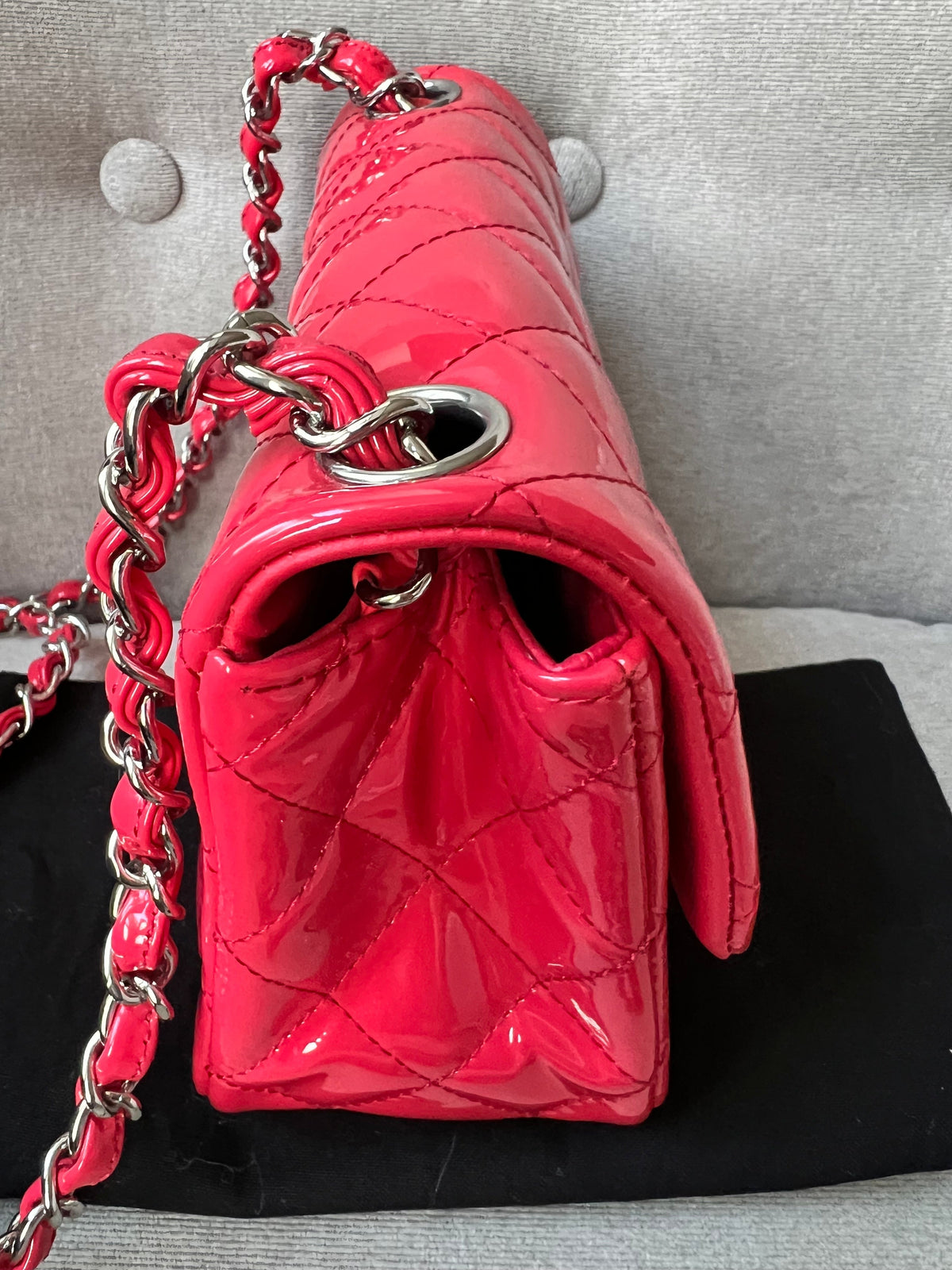 Chanel Square Mini Classic Flap in Pink Patent