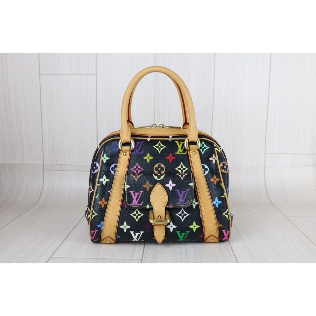 Good ( Rank AB) ｜  LV Takashi Murakam Multi Monogram Bowling Bag Hand Bag Black｜S25051902