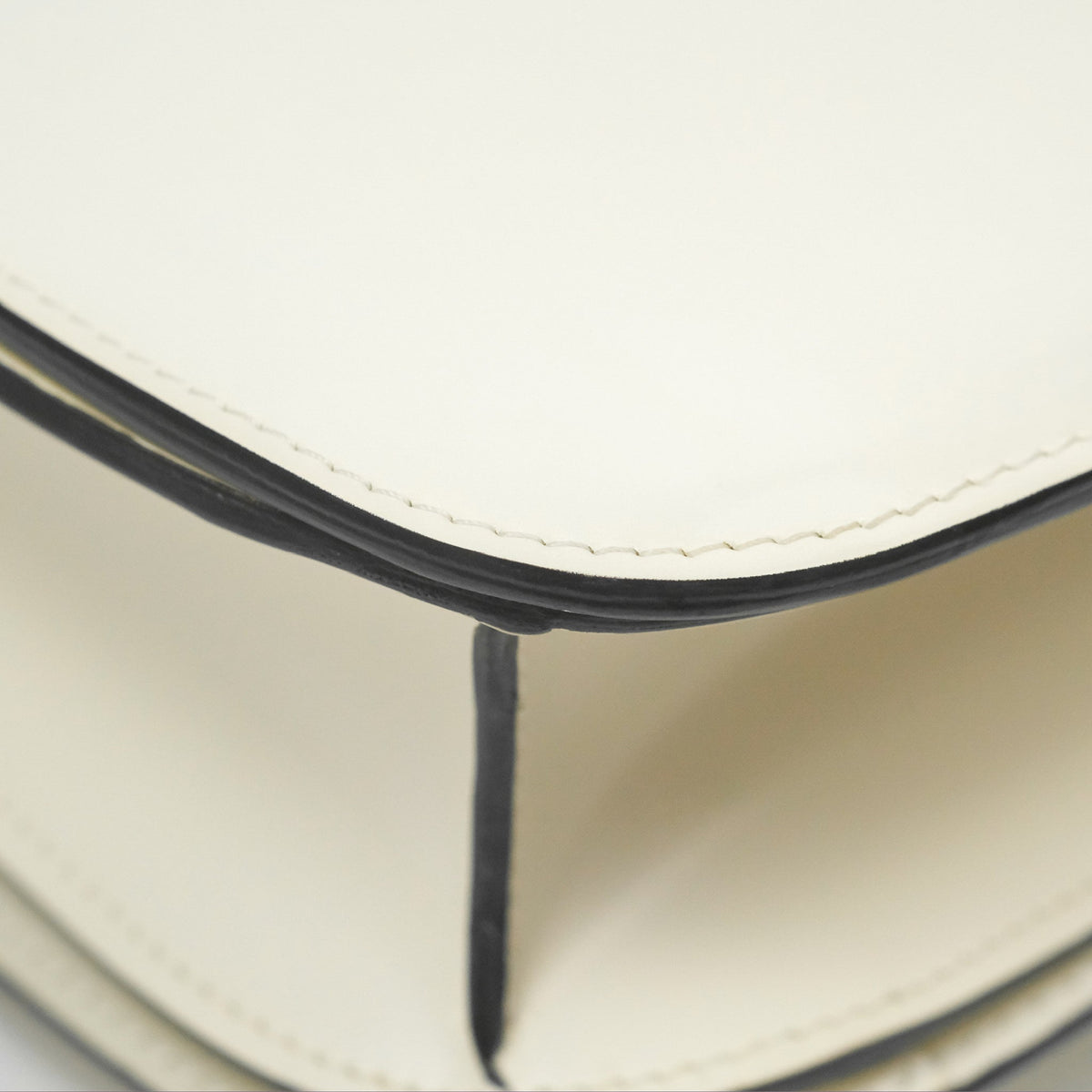 Celine Medium Classic Box Flap White Patent Gold Hardware