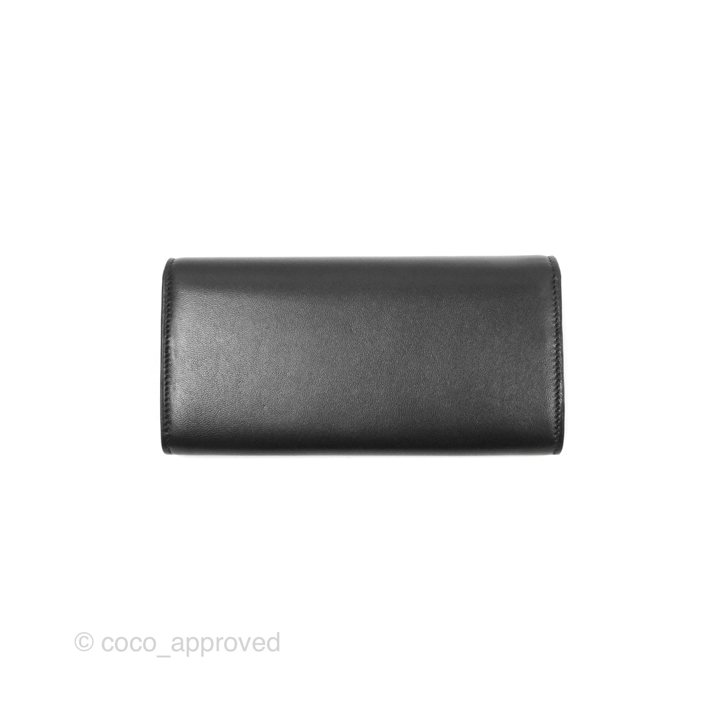 Celine Large Wallet Triomphe in Shiny Calfskin Black Gold Hardware