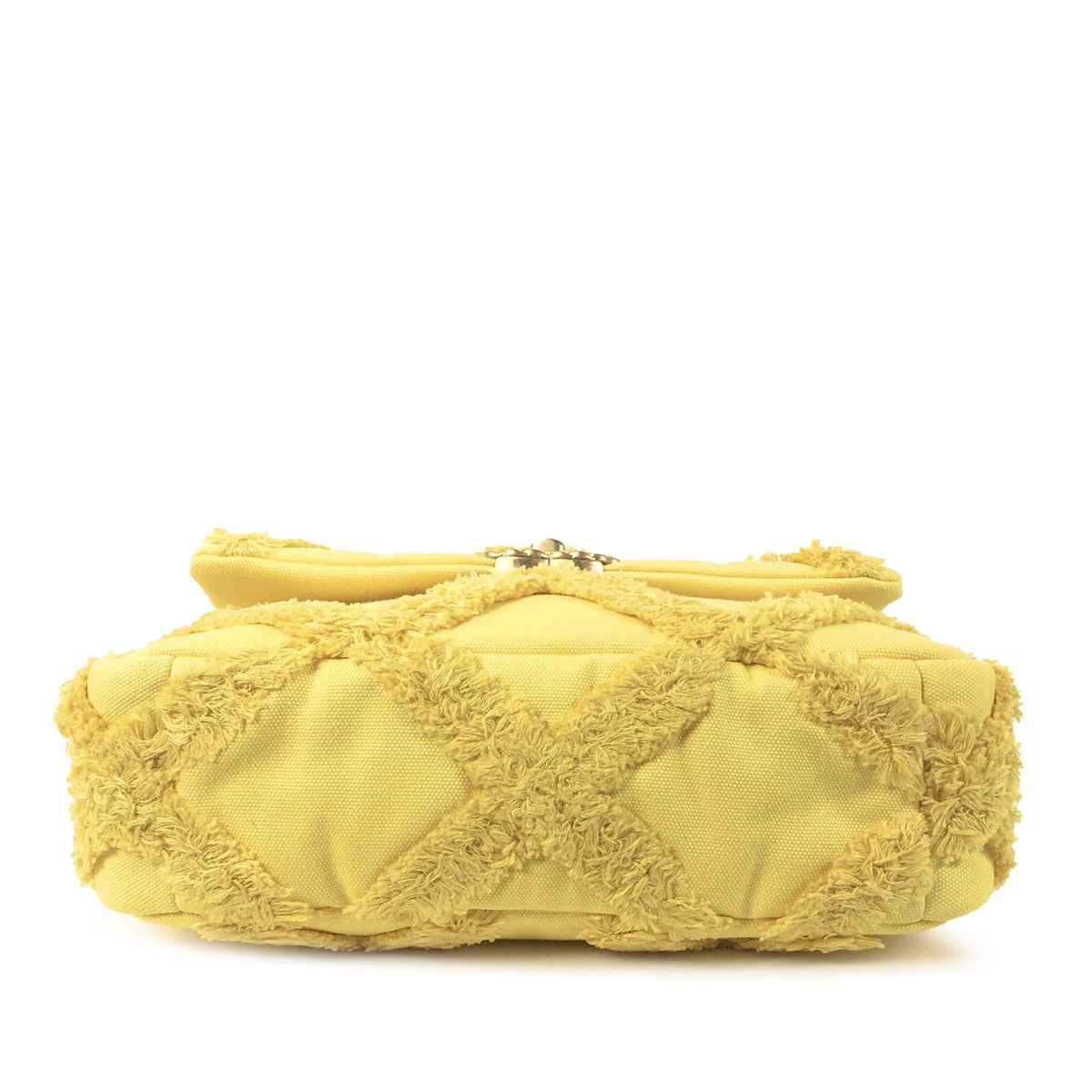 Yellow Chanel Medium 19 Canvas Flap Satchel