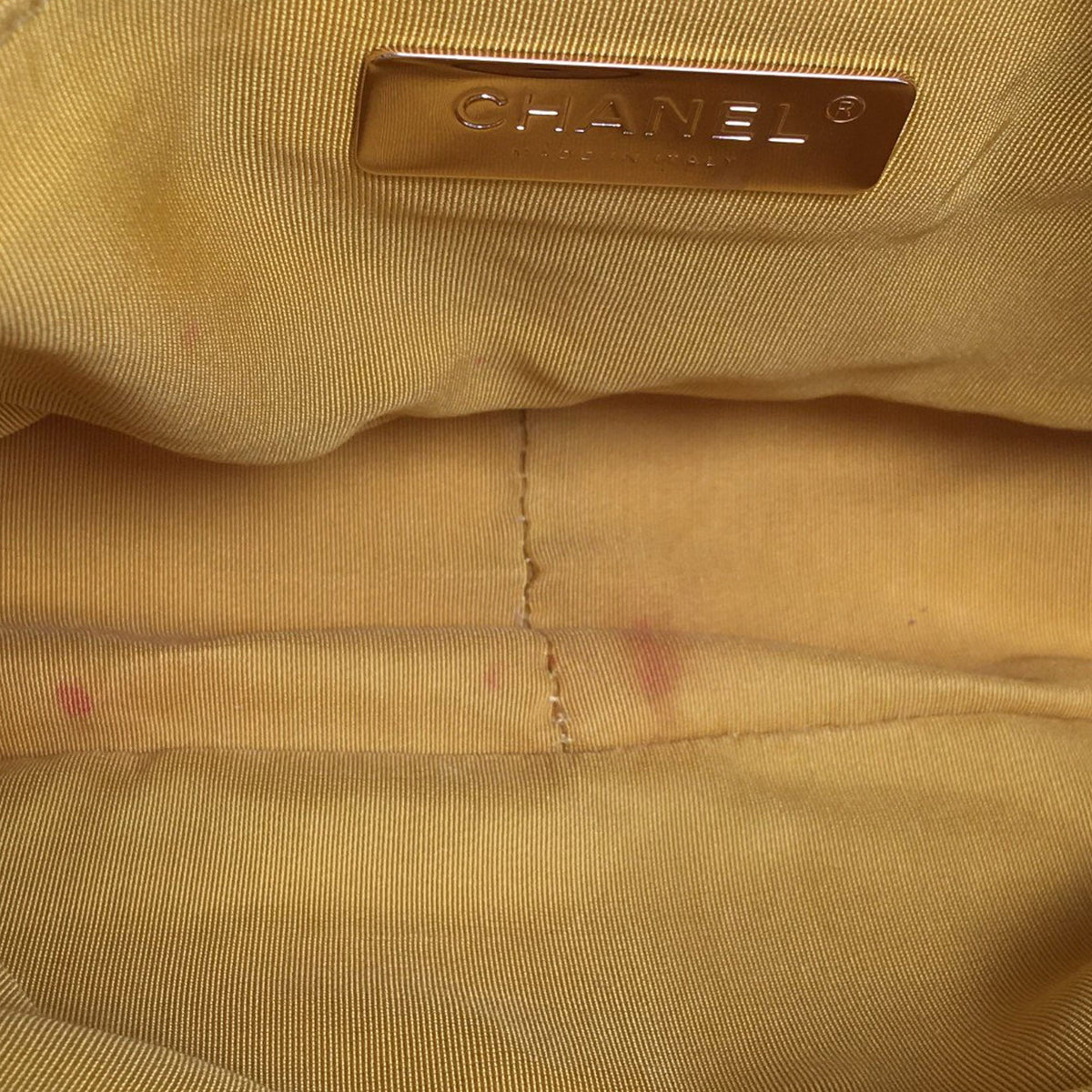 Yellow Chanel Medium 19 Canvas Flap Satchel