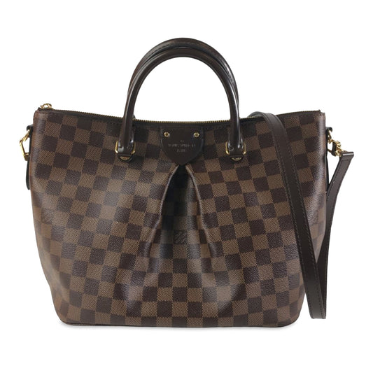 Brown Louis Vuitton Damier Ebene Siena MM Satchel