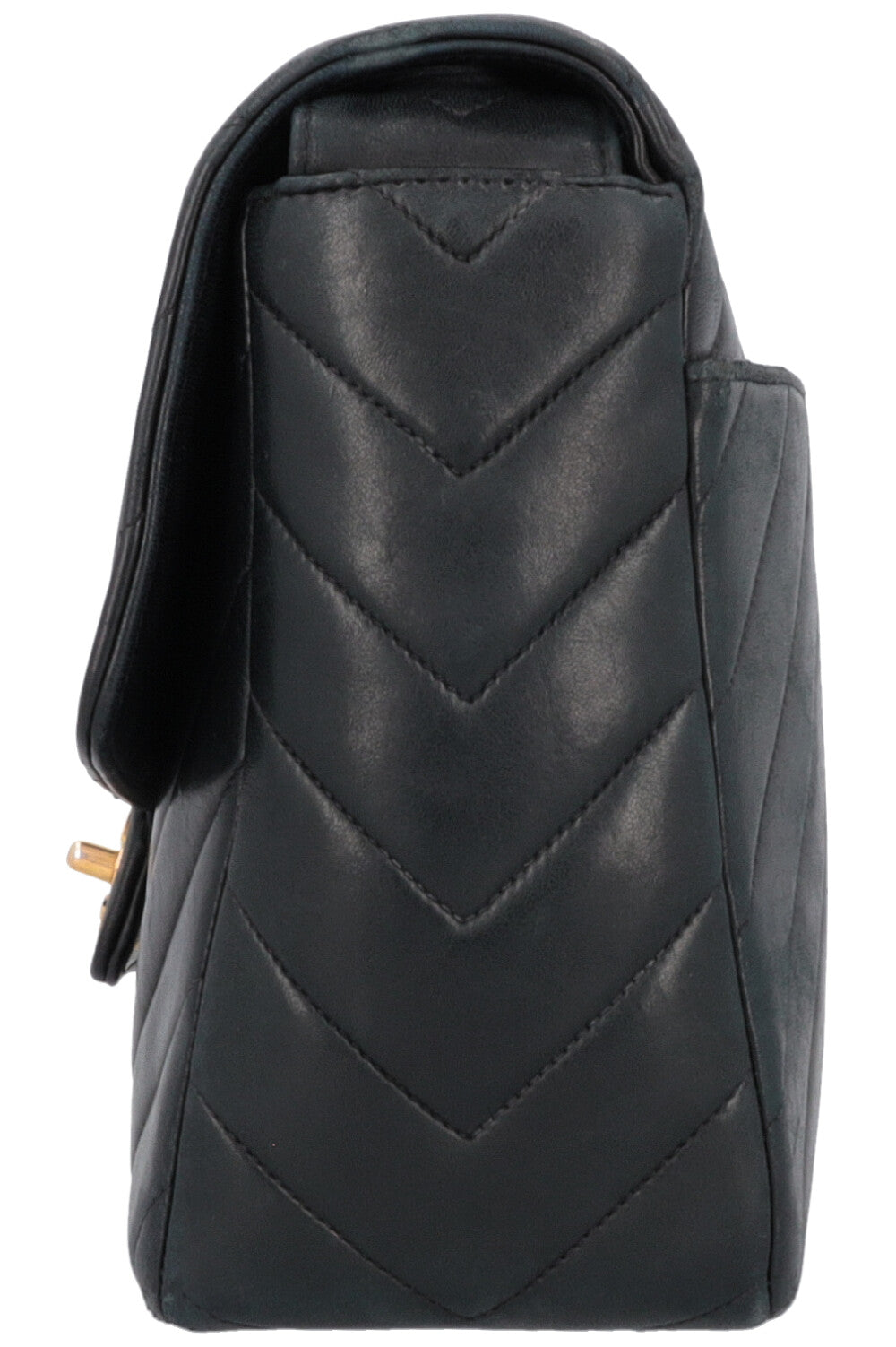 CHANEL Vintage CC Crossbody Bag Leather Black