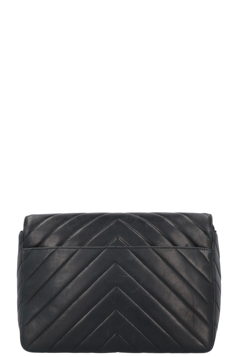 CHANEL Vintage CC Crossbody Bag Leather Black