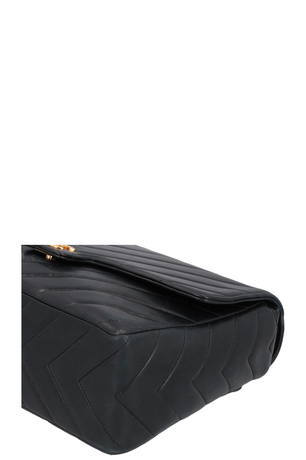 CHANEL Vintage CC Crossbody Bag Leather Black