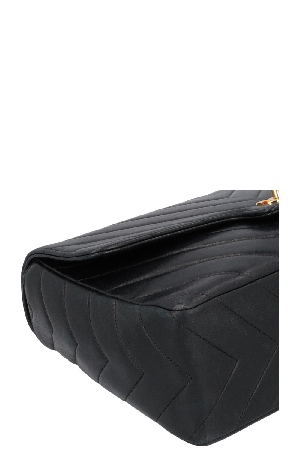 CHANEL Vintage CC Crossbody Bag Leather Black