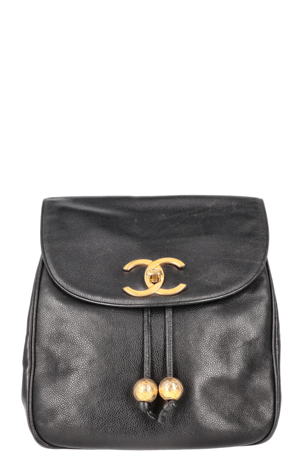 CHANEL CC Backpack Caviar Black