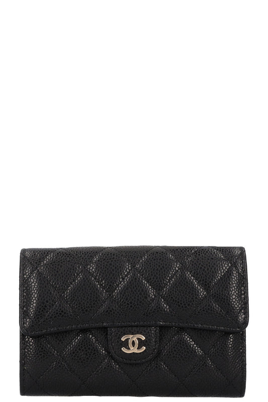 CHANEL Classic Wallet Caviar Black