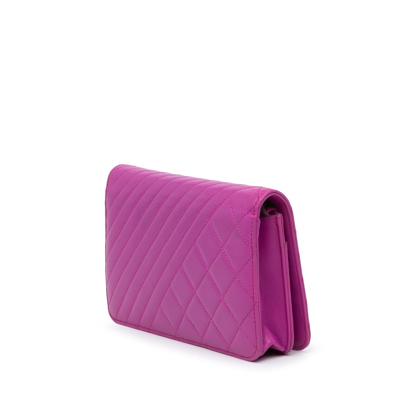 Purple Chanel Lambskin Coco Boy Wallet On Chain Crossbody Bag