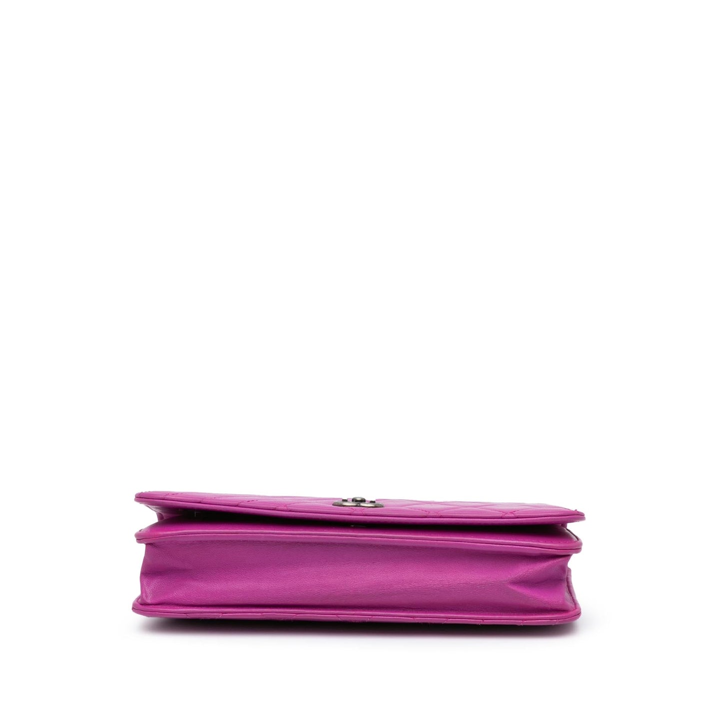 Purple Chanel Lambskin Coco Boy Wallet On Chain Crossbody Bag