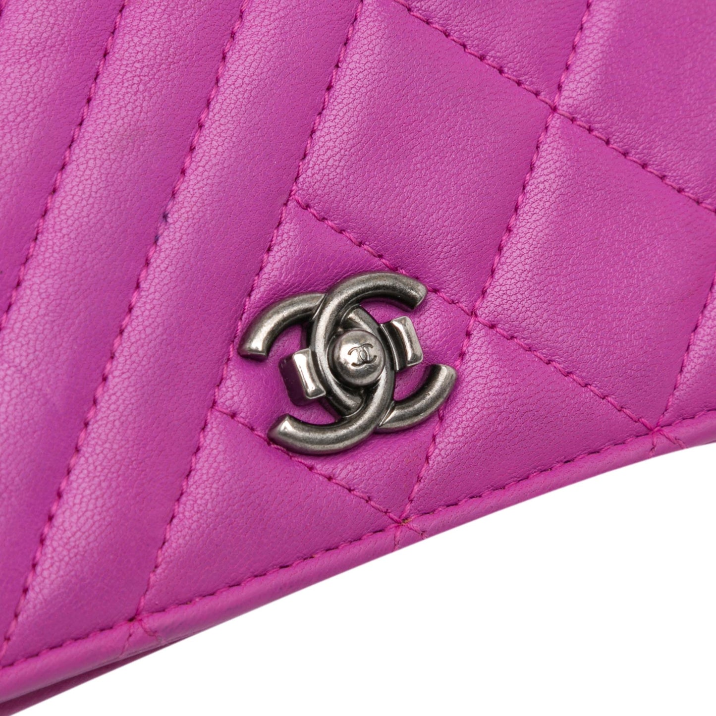 Purple Chanel Lambskin Coco Boy Wallet On Chain Crossbody Bag