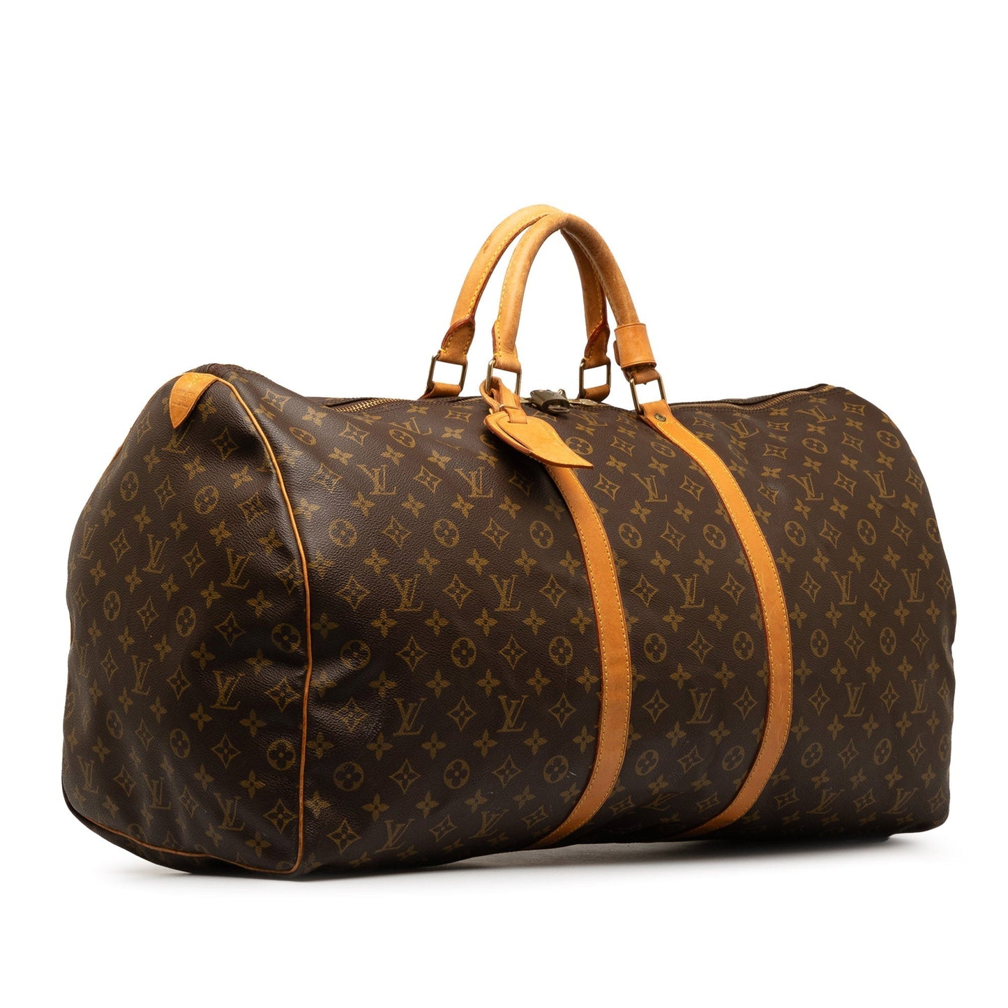 Brown Louis Vuitton Monogram Keepall 60 Travel Bag