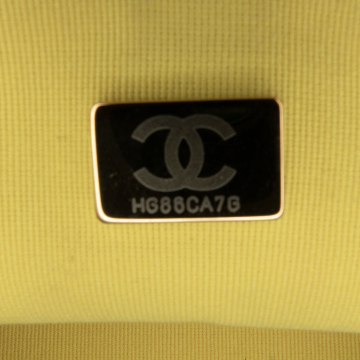 Yellow Chanel CC Quilted Lambskin Vanity Case