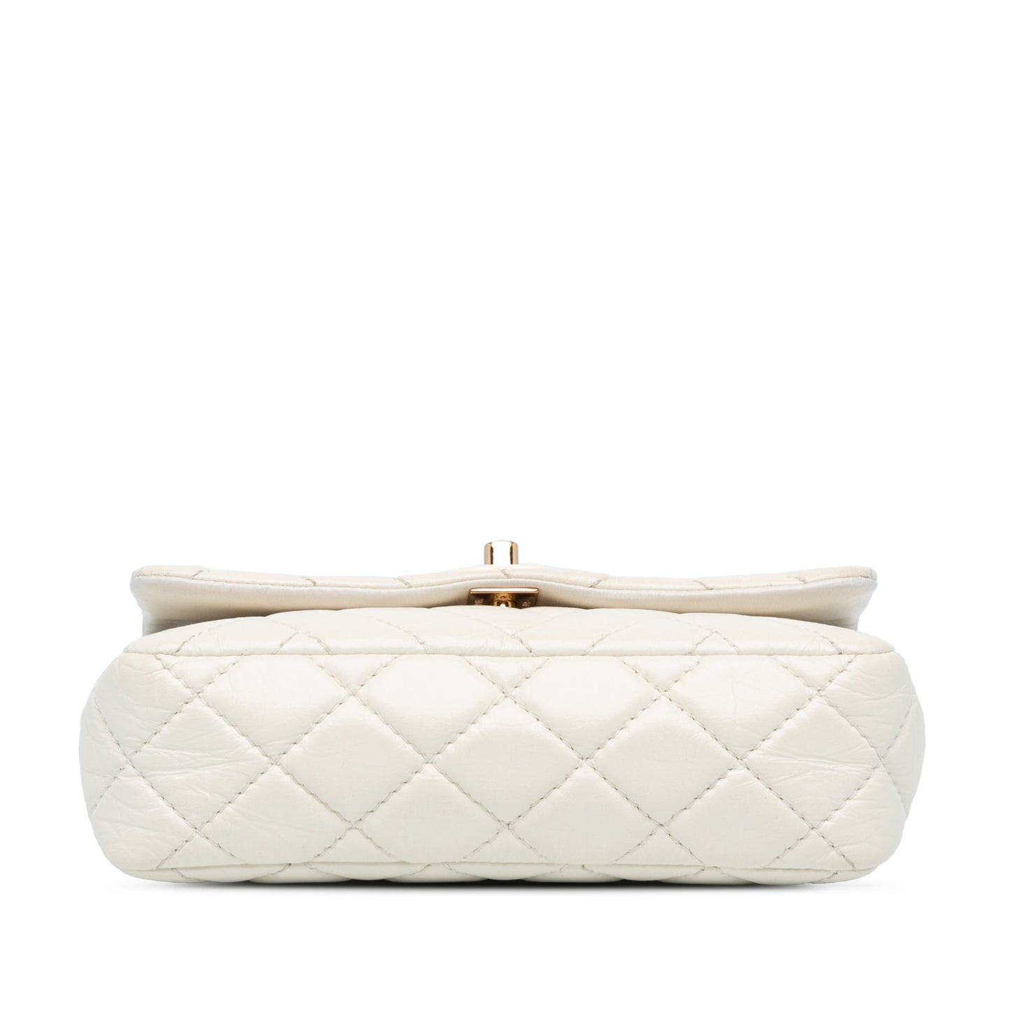 White Chanel Small Mix Quilted Aged Calfskin New Clutch Flap Crossbody Bag