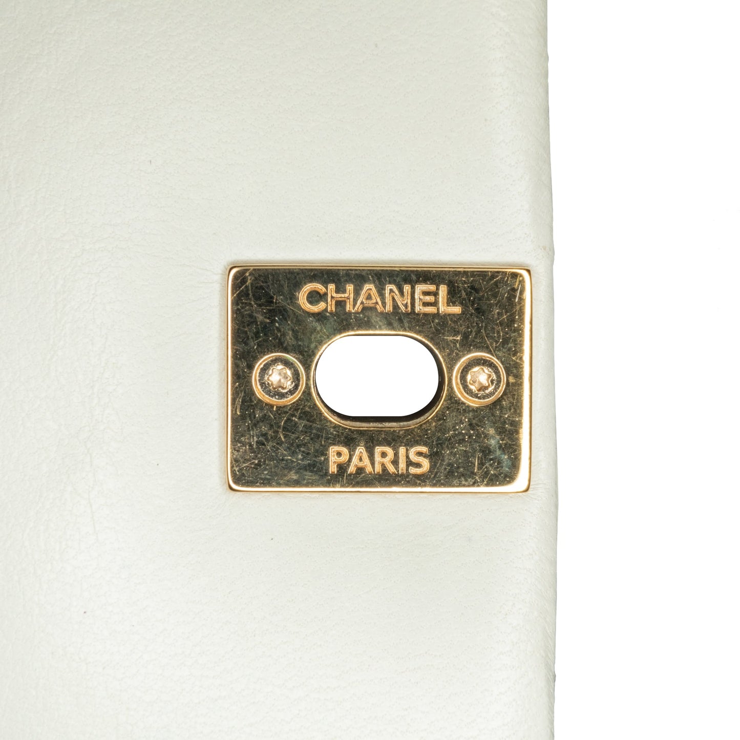 White Chanel Small Mix Quilted Aged Calfskin New Clutch Flap Crossbody Bag