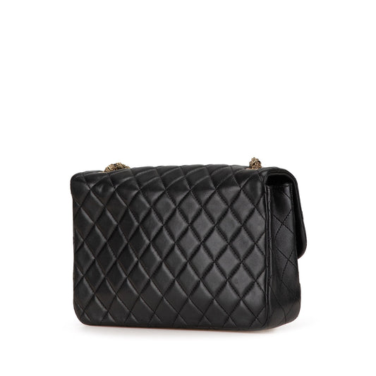Black Chanel Medium Quilted Lambskin Westminster Pearl Flap Shoulder Bag