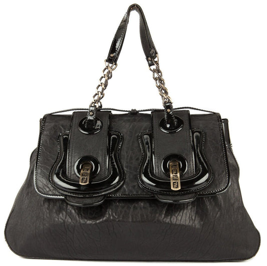 Fendi Black Leather "B Bag"