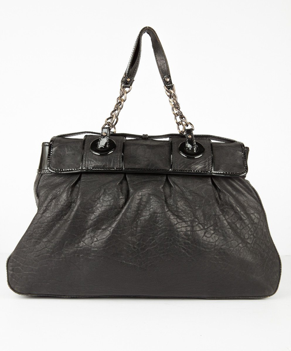 Fendi Black Leather "B Bag"
