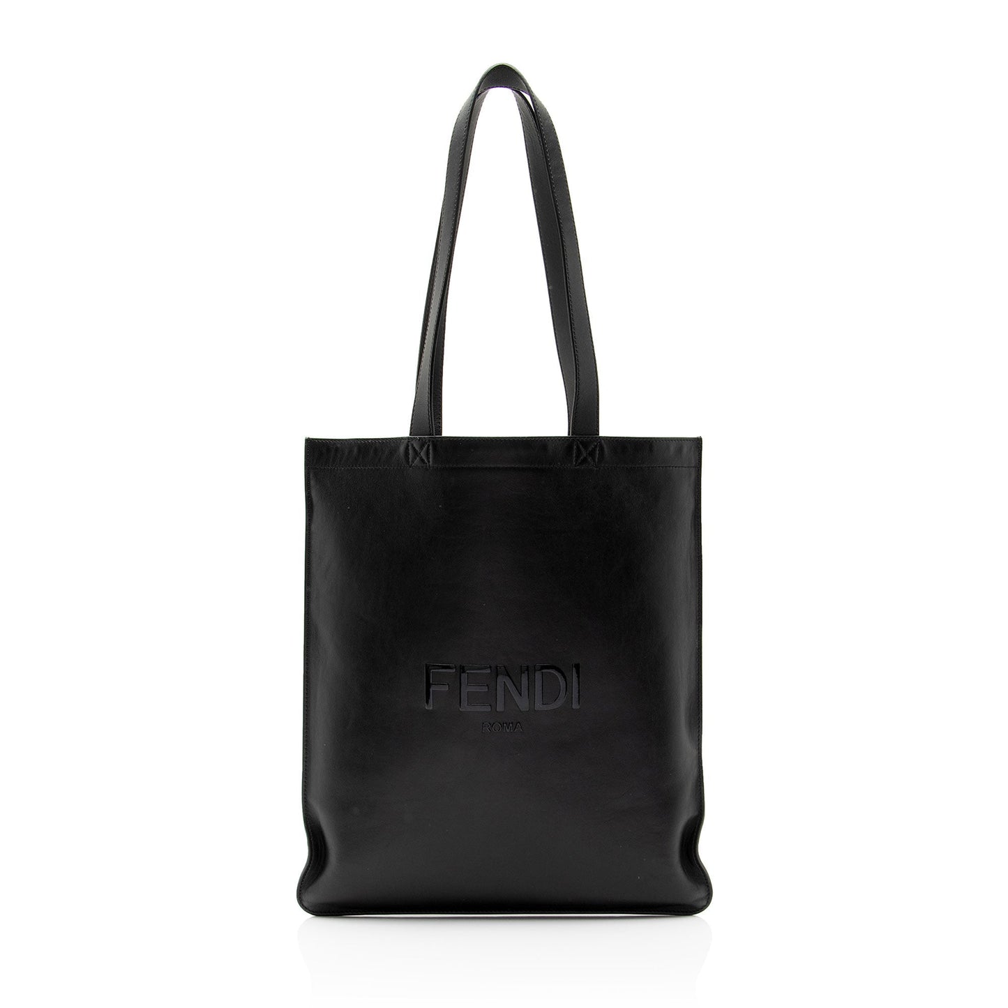 Fendi Calfskin Logo Flat N/S Tote (SHF-Vlwv6d)