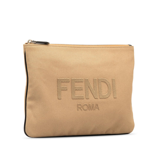 Fendi Canvas Roma Clutch (SHG-oJP68f)