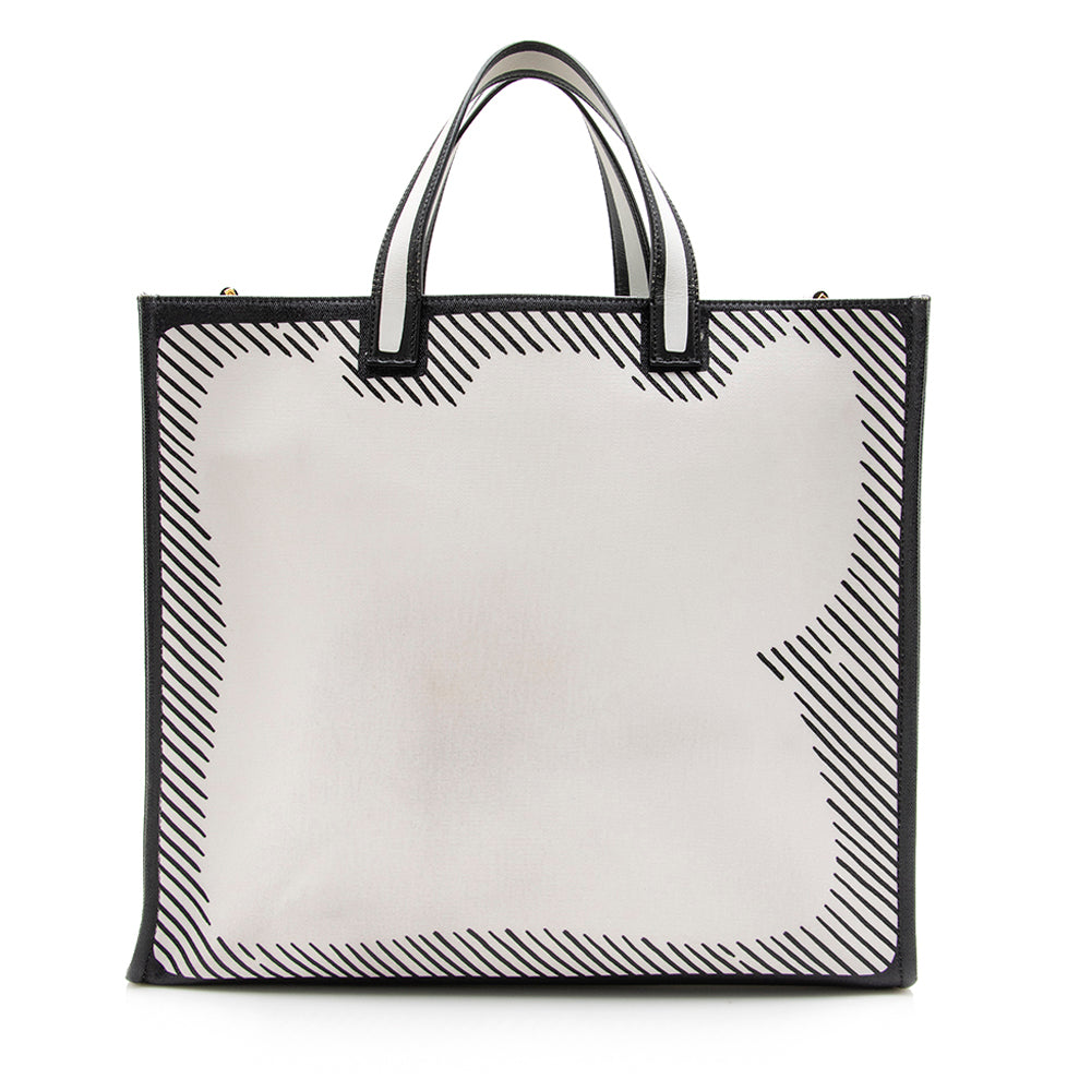 Fendi Coated Canvas Vetrifi Shopping Small Tote (SHF-15005)