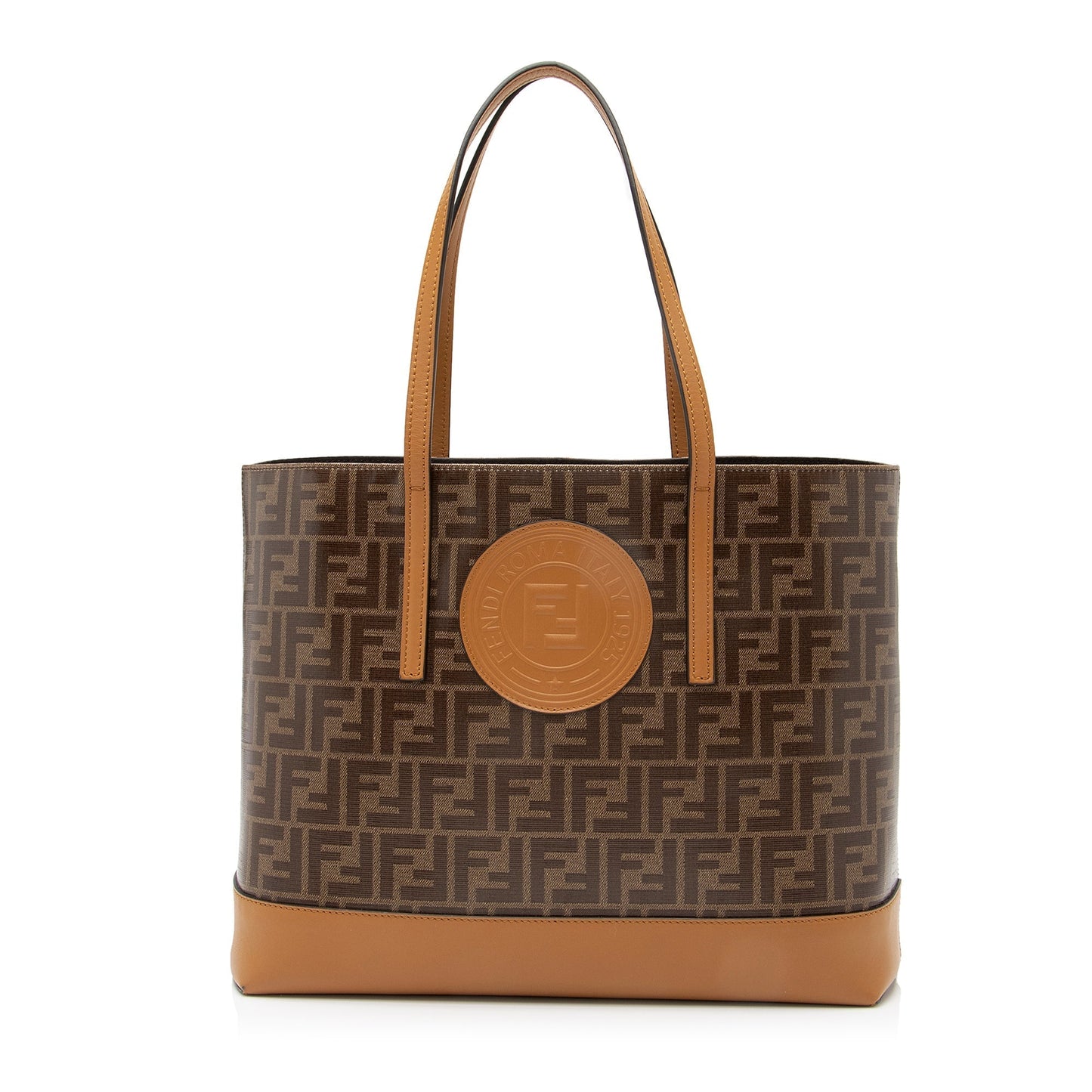 Fendi FF Spalmati Vetrificato Shopper Tote (SHF-23631)