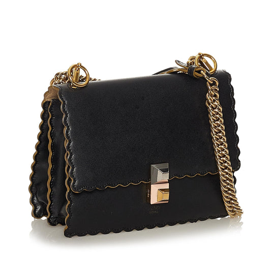 Fendi Kan I Leather Crossbody Bag (SHG-iQHi8R)