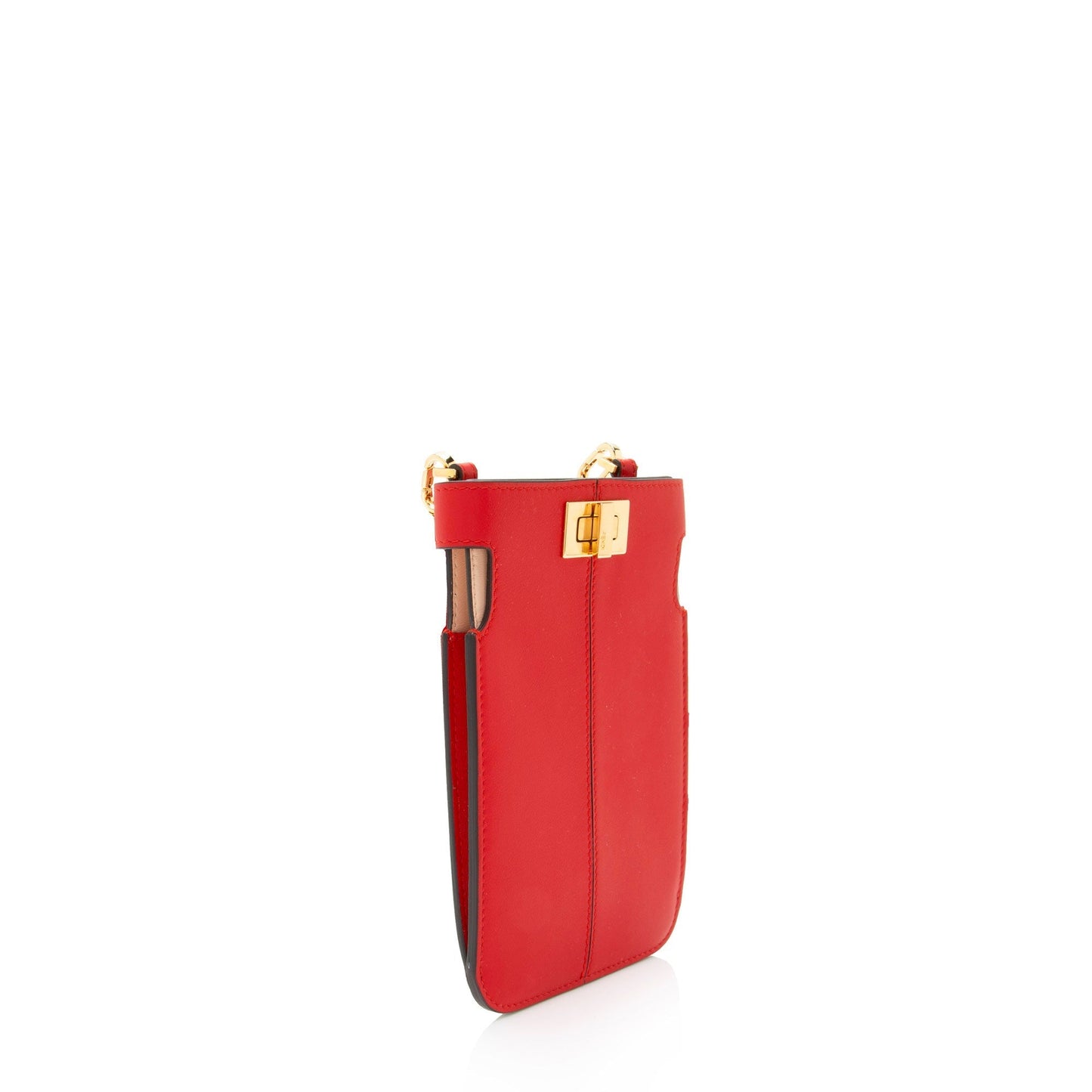 Fendi Leather Peek A Phone Pouch Crossbody (SHF-aRr6gZ)