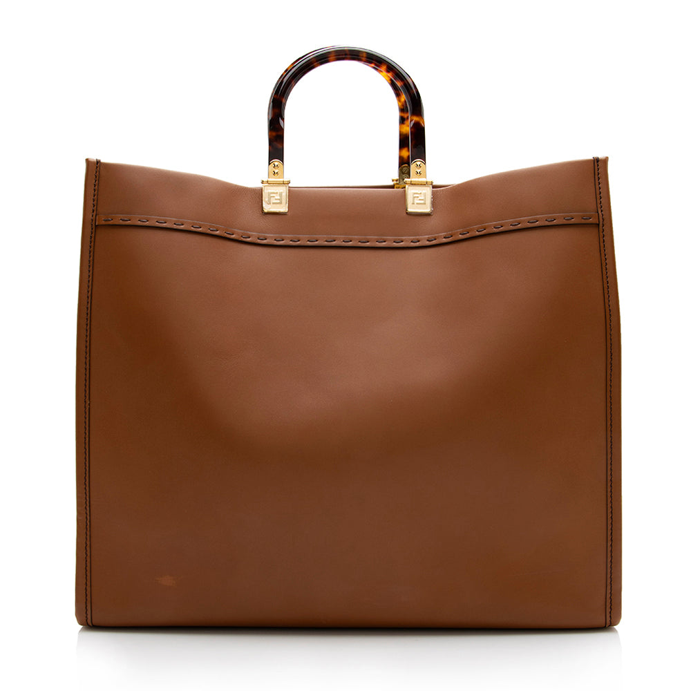 Fendi Leather Sunshine Large Shopper Tote (SHF-18055)