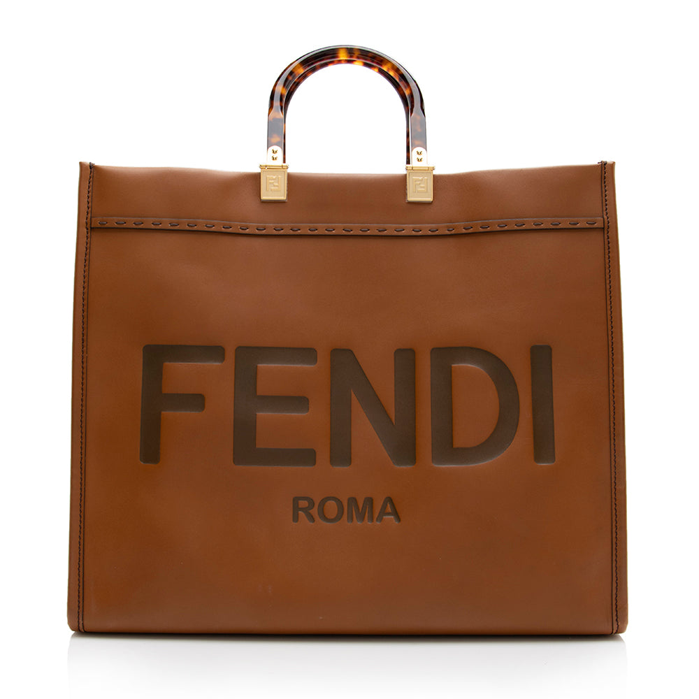 Fendi Leather Sunshine Large Shopper Tote (SHF-18055)