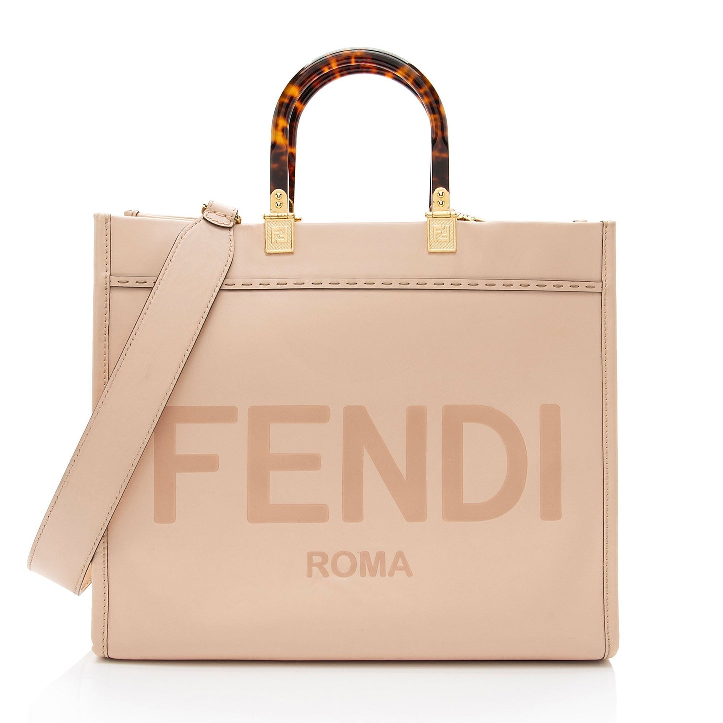 Fendi Leather Sunshine Medium Shopper Tote (SHF-BvSOLv)