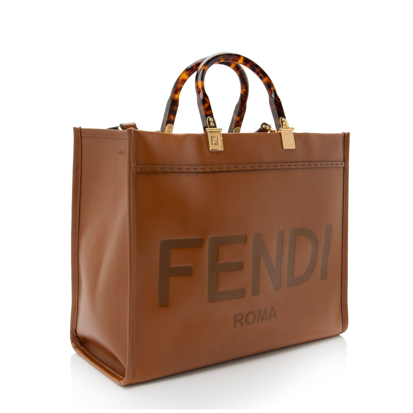 Fendi Leather Sunshine Medium Shopper Tote (SHF-HXrlOm)