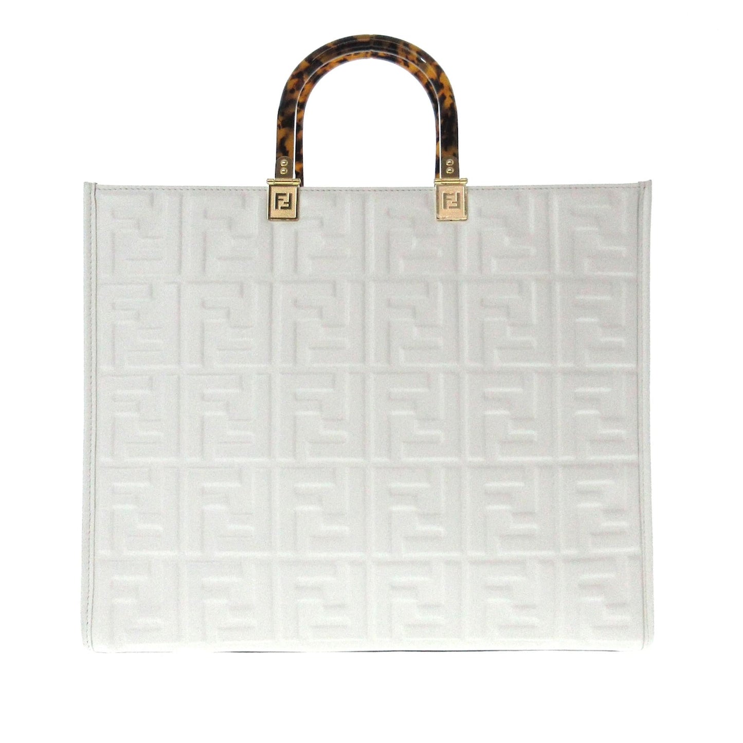 Fendi Medium Embossed Zucca Sunshine Shopper Tote (SHG-0aaqba)