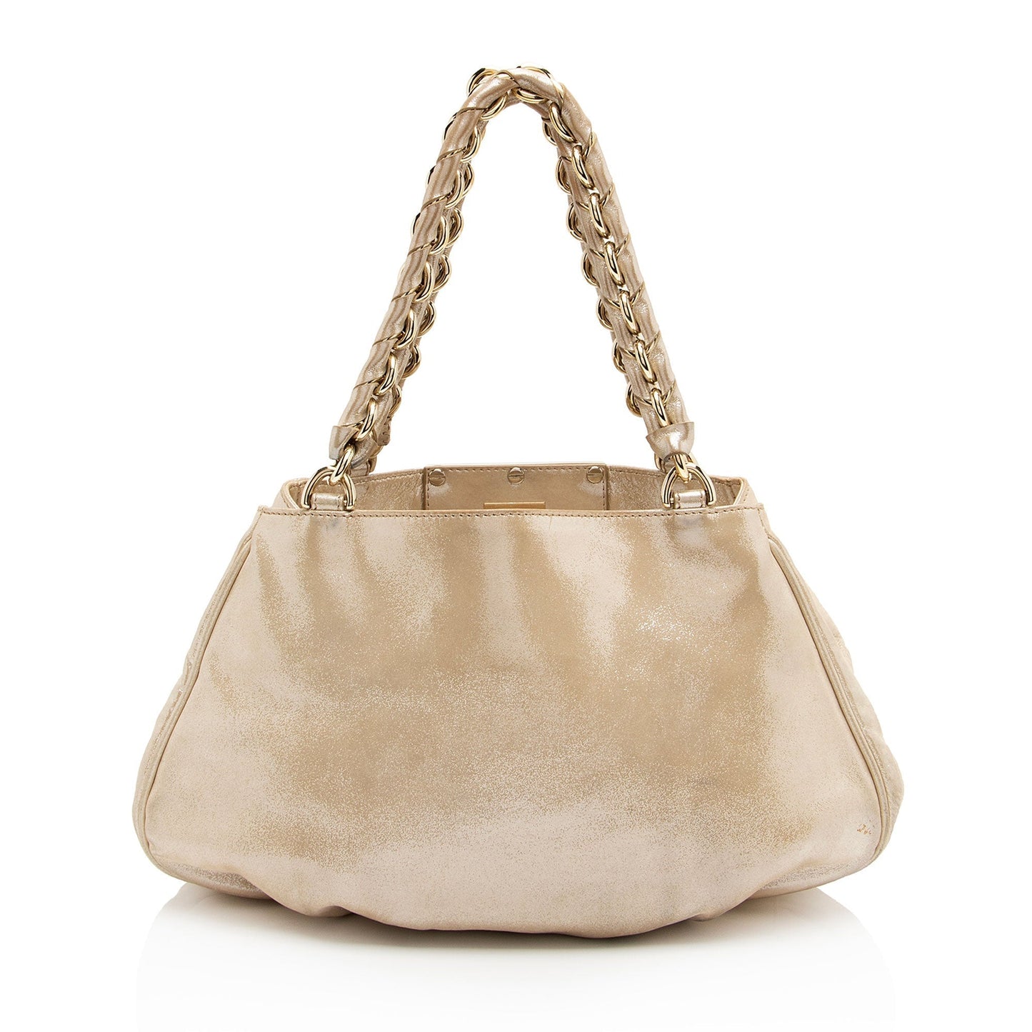 Fendi Metallic Leather Mia Small Tote (SHF-a0flcj)