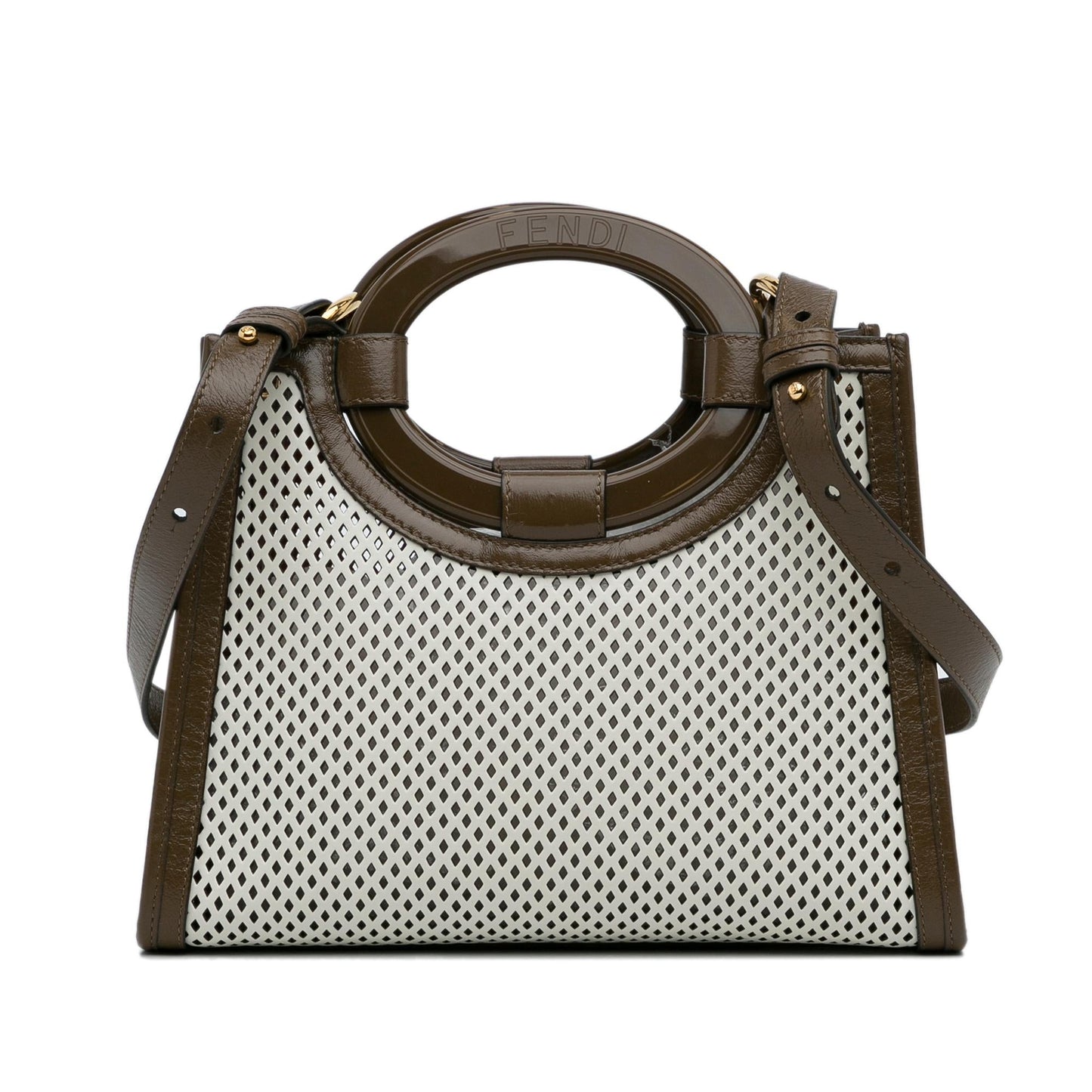 Fendi Small Perforated Runaway Tote Bag (SHG-cYlvjD)