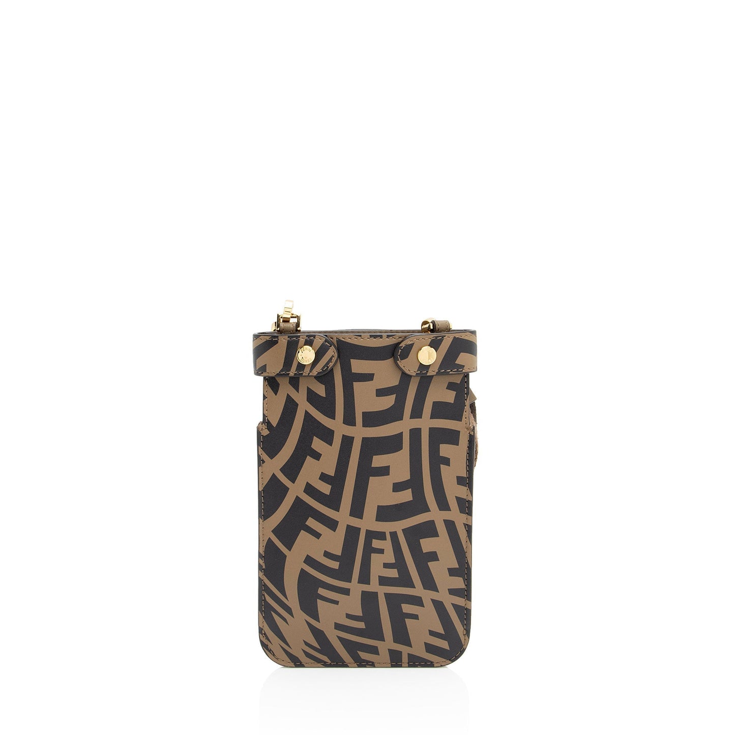 Fendi X Sara Coleman Leather Vertigo Peek A Phone Pouch (SHF-eqtLTR)
