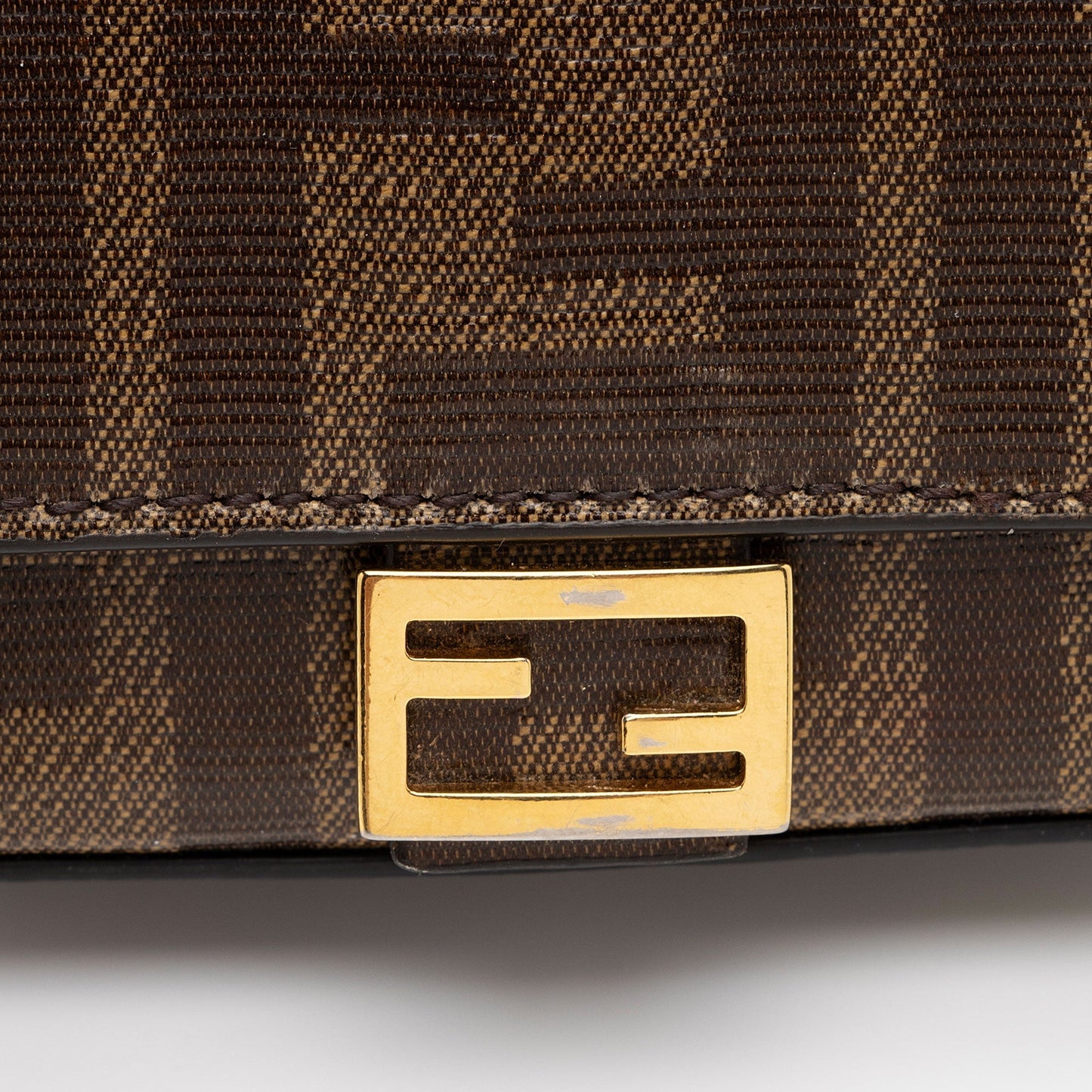 Fendi Zucca Spalmati Nano Baguette Charm Crossbody Bag (SHF-rpZREp)