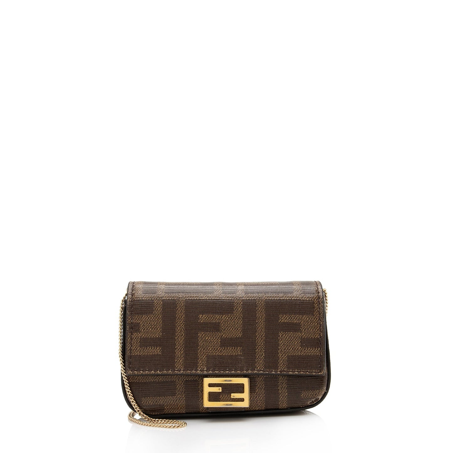 Fendi Zucca Spalmati Nano Baguette Charm Crossbody Bag (SHF-rpZREp)