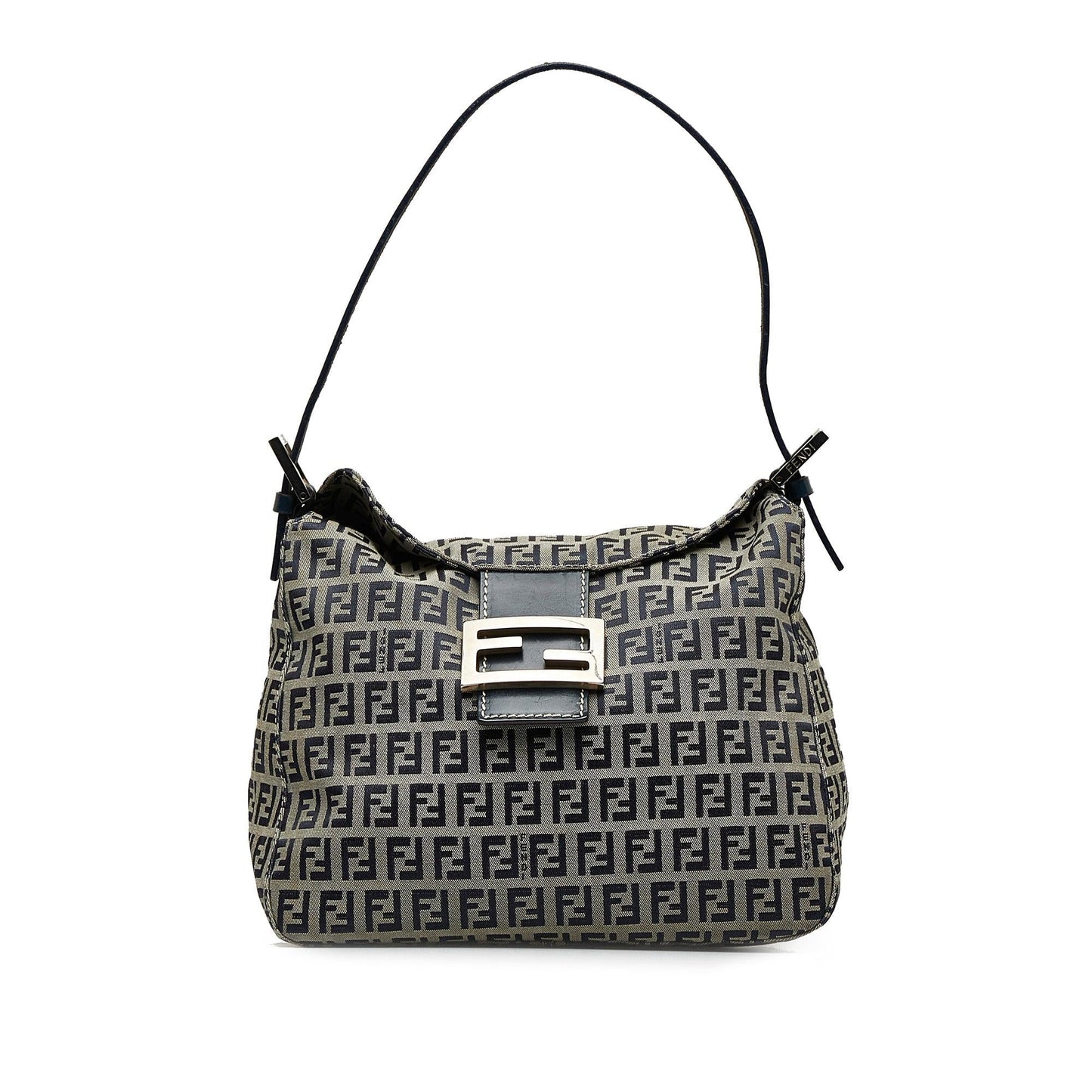 Fendi Zucchino Double Flap Shoulder Bag (SHG-VzVhou)