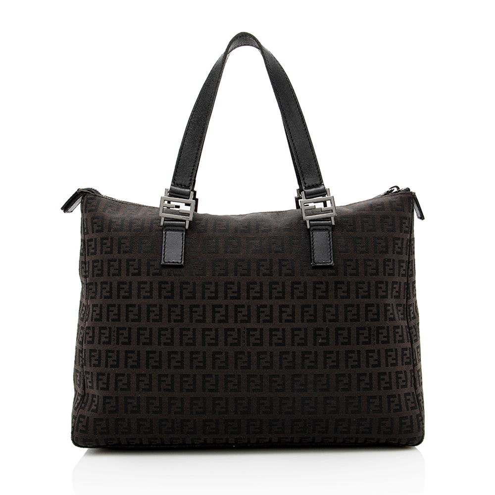 Fendi Zucchino FF Handle Tote - FINAL SALE (SHF-16214)