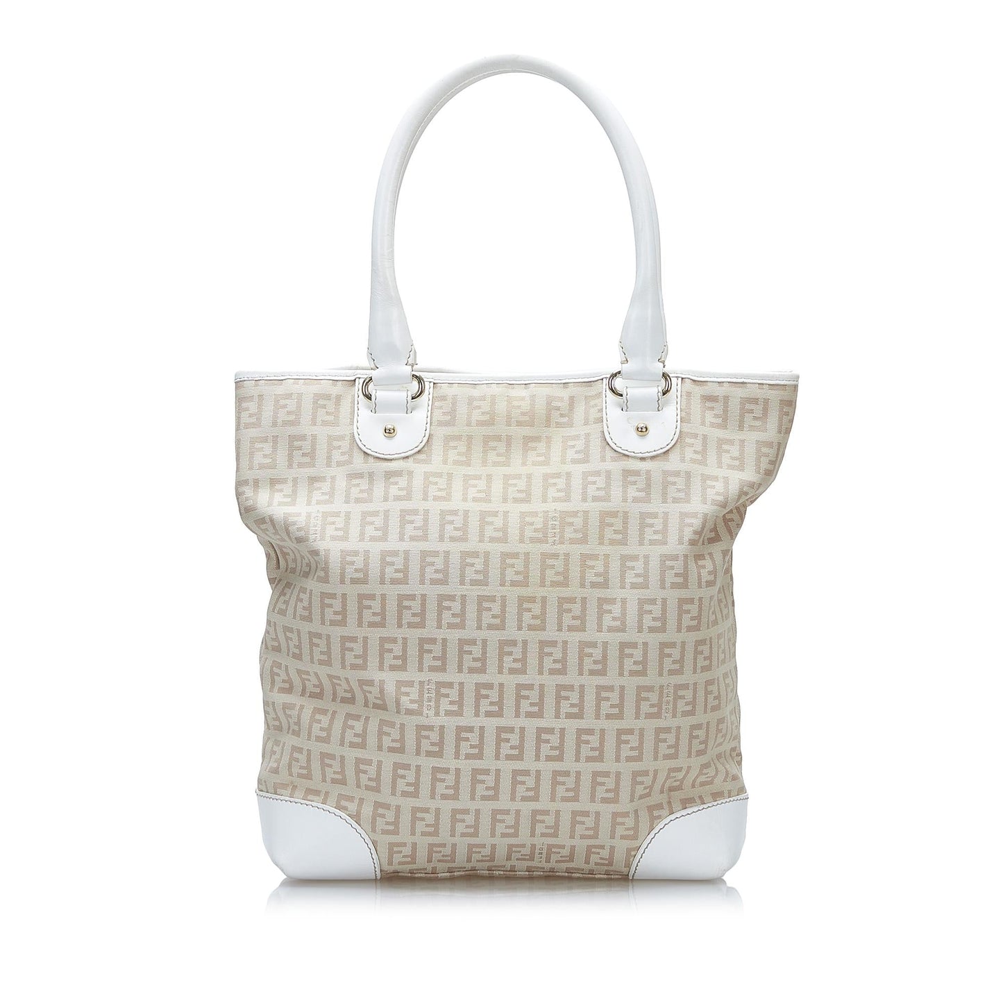 Fendi Zucchino Leather Trimmed Tote (SHG-LoktiJ)