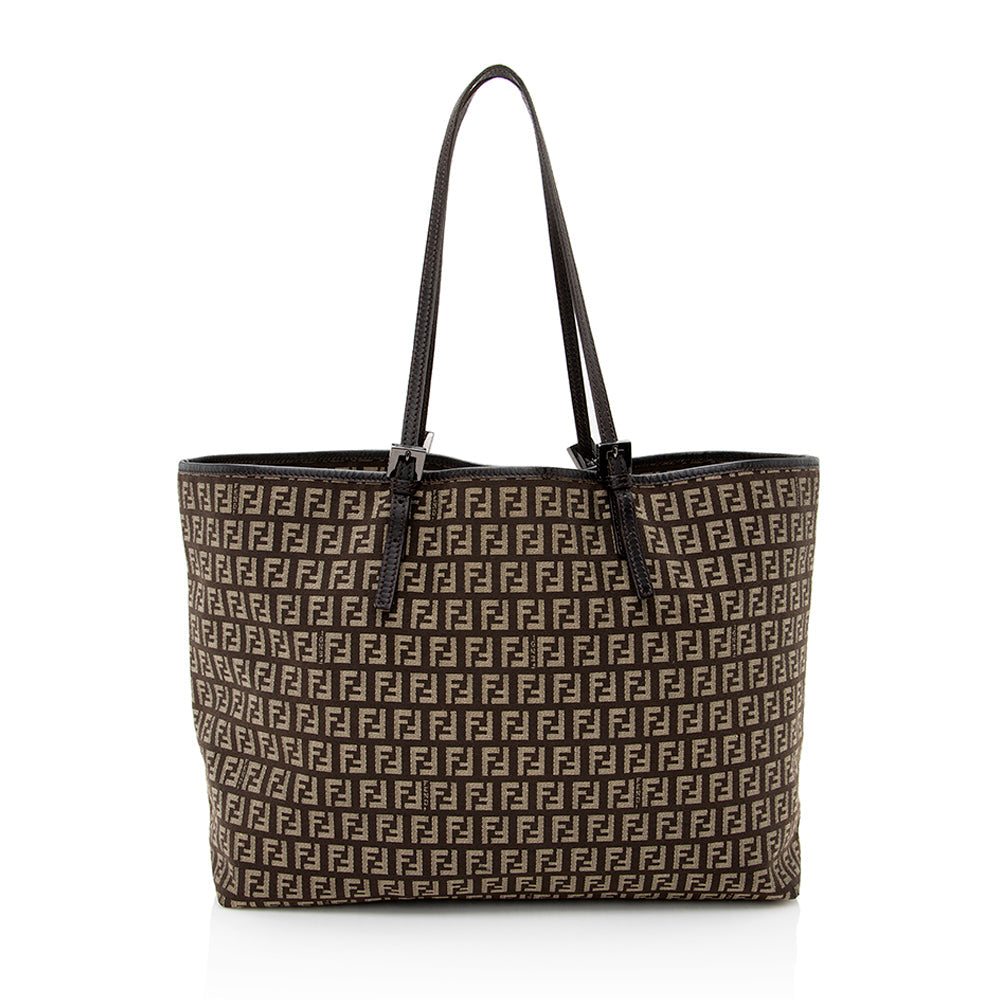 Fendi Zucchino Logo Large Tote (SHF-22042)