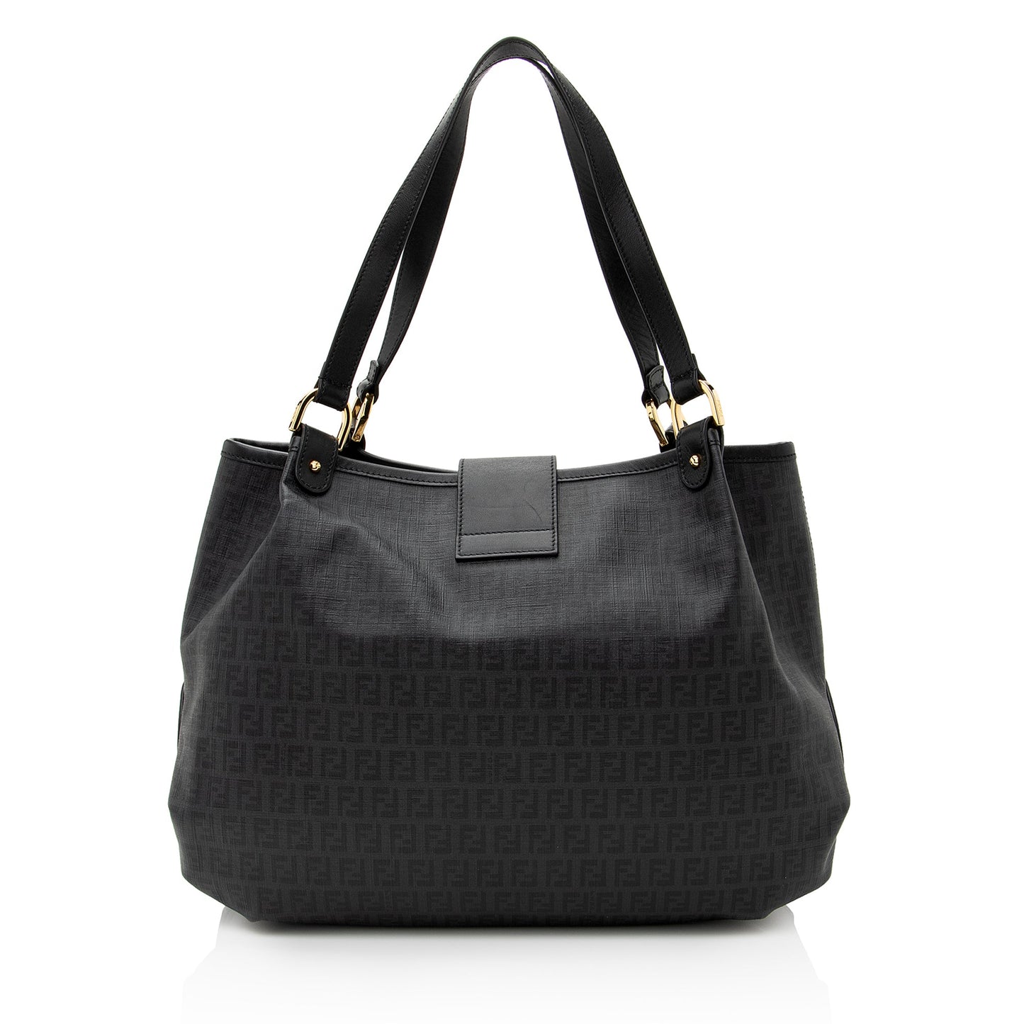 Fendi Zucchino Spalmati Chiusura Medium Tote (SHF-22661)