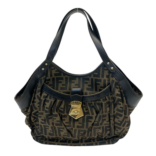 Fendi Zucca Canvas & Leather Borsa Chef Tote Bag