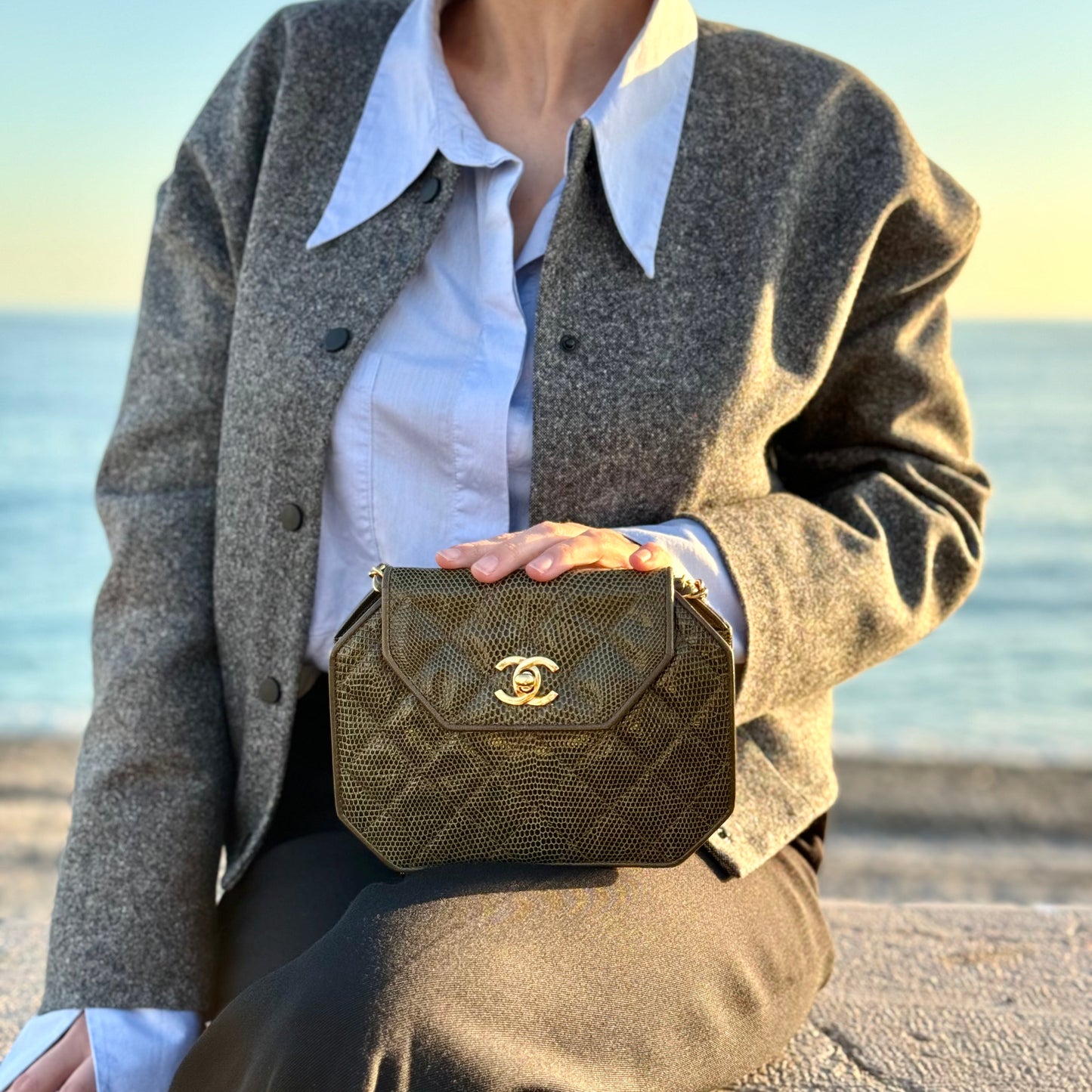 Chanel - Sac vintage en lézard