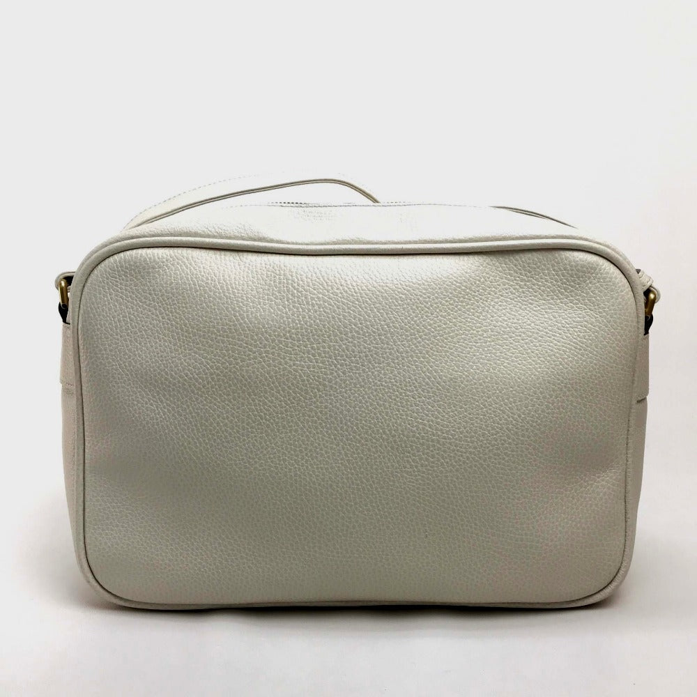 GUCCI Shoulder Bag 523589 leather white Logo print Women Secondhand