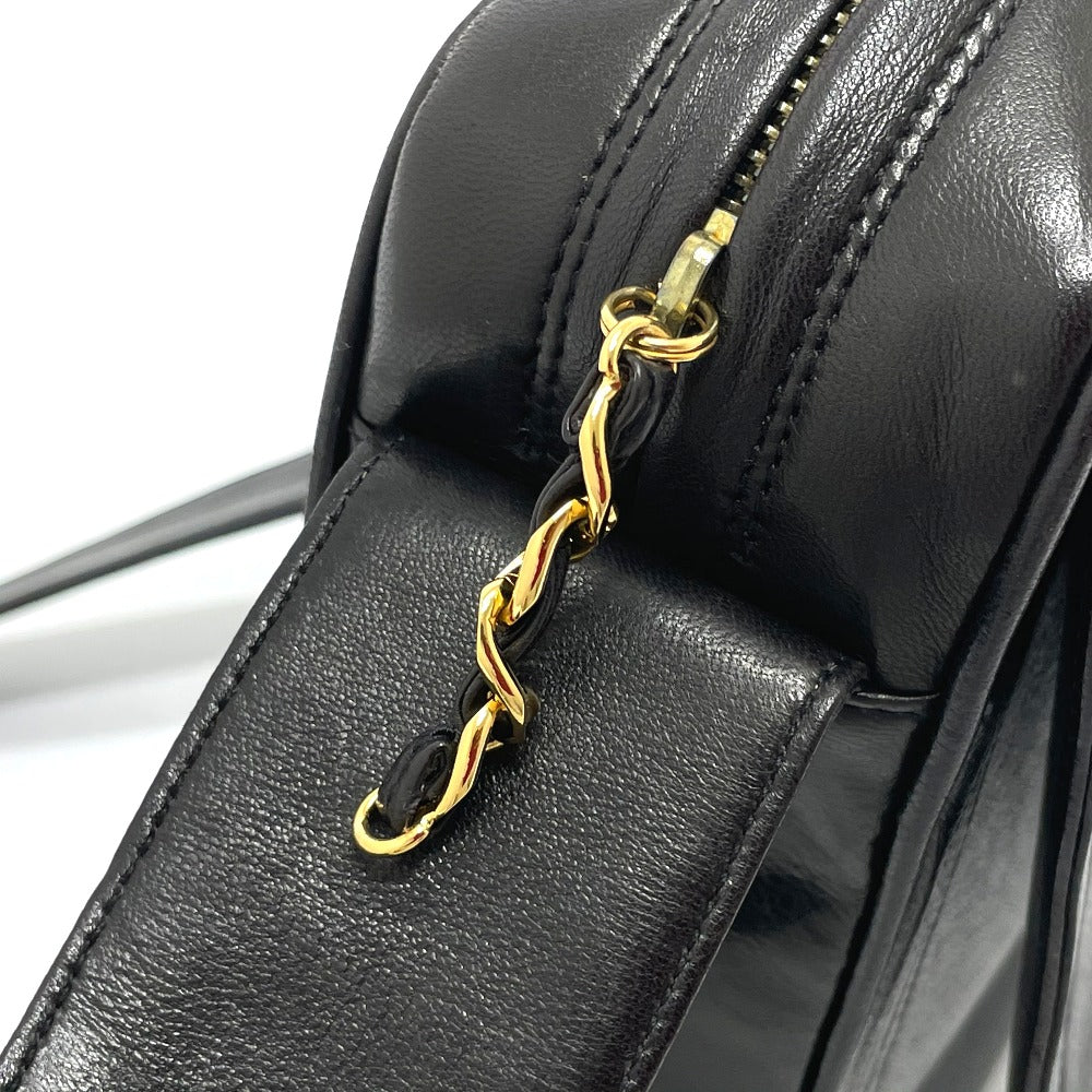 CHANEL Shoulder Bag Calfskin black bag vintage COCO Mark stitch Women Used