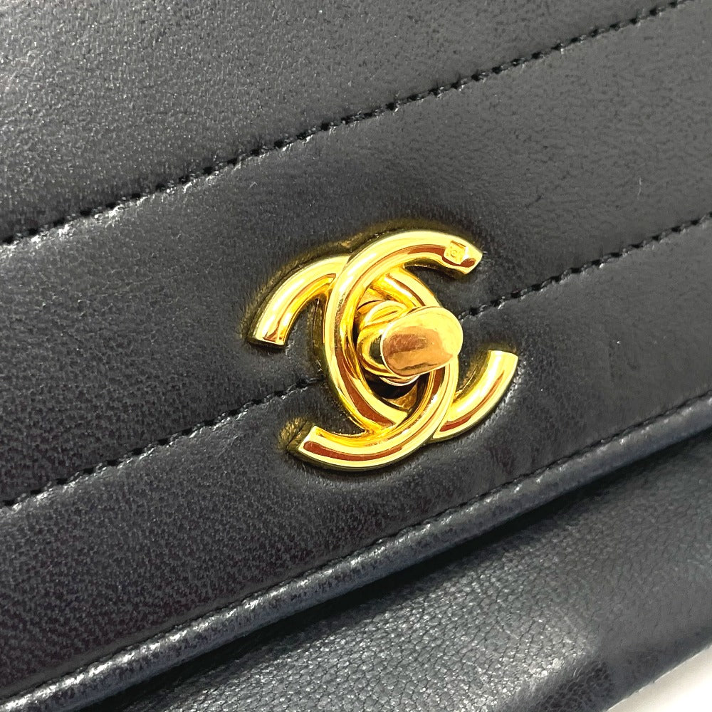 CHANEL Shoulder Bag lambskin black CCCOCO Mark Pochette Women Used