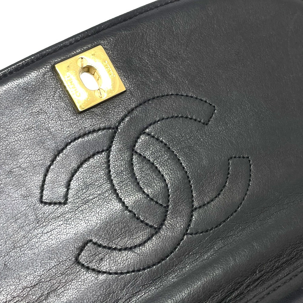 CHANEL Shoulder Bag lambskin black CCCOCO Mark Pochette Women Used